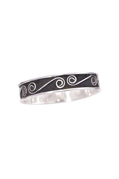 Sterling Silver Thin Bali Band Ring - SS