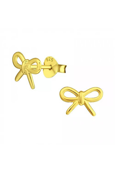 Sterling Silver Bow Ear Studs - VM