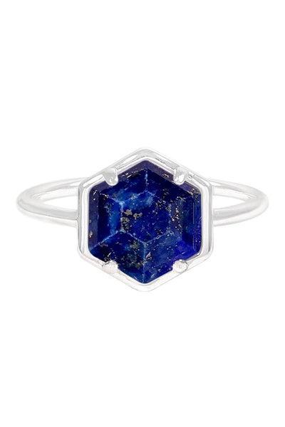 Lapis Hexagon Ring - SF