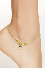 Elephant Charm Anklet - GF