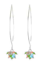 Mixed Austrian Crystal Dangle Earrings - SF