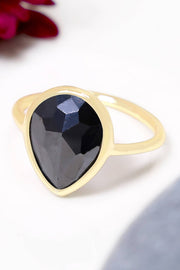 Hematite Teardrop Ring - GF