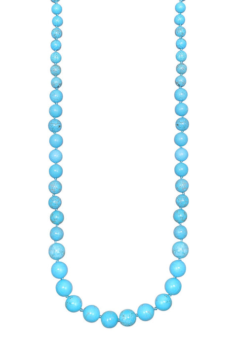 Turquoise & Silver Plated Sunland Necklace - SF