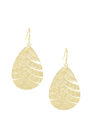 Bali Style Floral Drop Earrings - GF