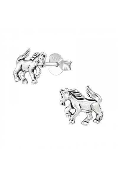 Sterling Silver Horse Ear Studs - SS