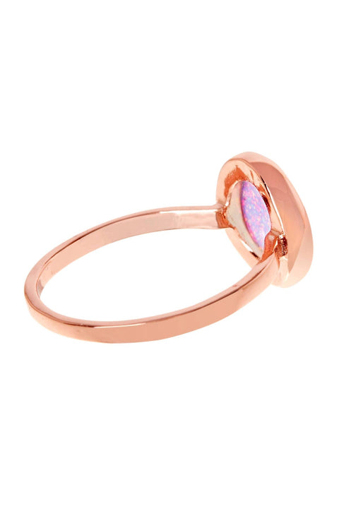 Opal Cotton Candy Ring In Rose Gold- SF