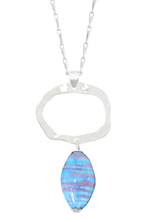 Murano Glass & Freeform Pendant Necklace - SF