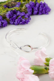 Sterling Silver Infinity Cuff Bracelet - SS