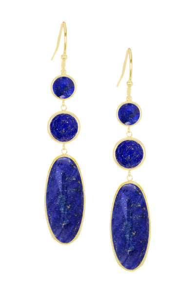 Lapis Statement Earrings - GF