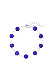 Blue Murano Glass Mala Beads Bracelet - SF