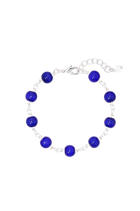 Blue Murano Glass Mala Beads Bracelet - SF