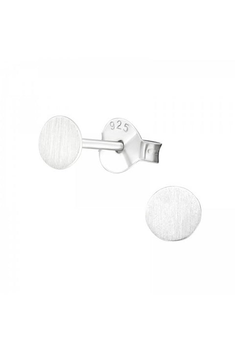 Sterling Silver Round Ear Studs - SS