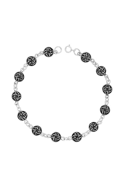 Celtic Link Oxidized Charm Bracelet - SF