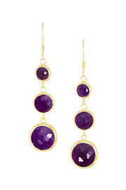 Amethyst Drop Earrings - GF