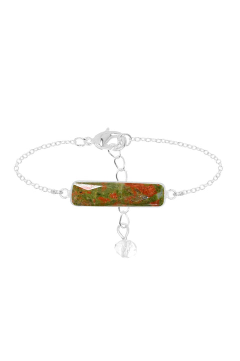 Unakite Bar Bracelet - SF