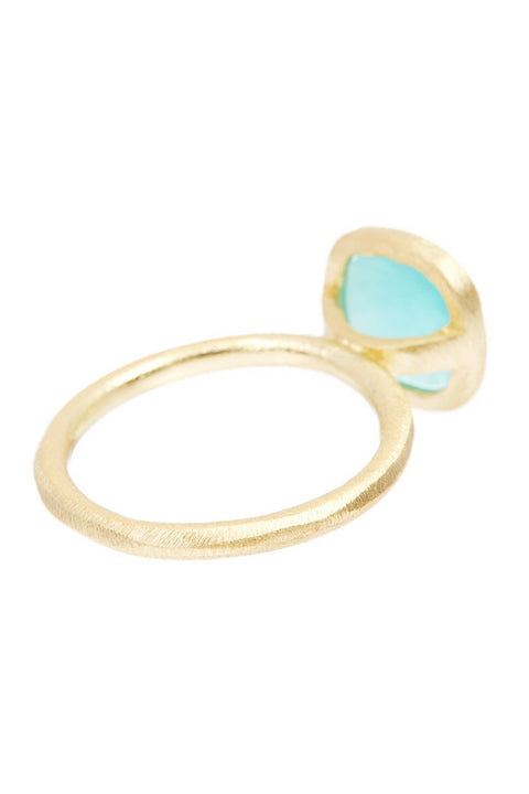 Amazonite Crystal Halo Ring - GF