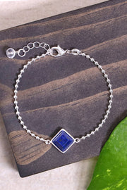 Lapis Beaded Charm Bracelet - SF