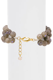 Labradorite 8mm Beads Braided Bracelet - GF