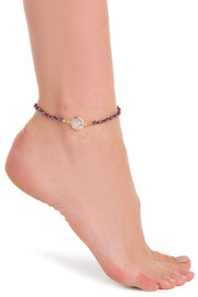 Moonstone Crystal & Crystal Anklet - GF