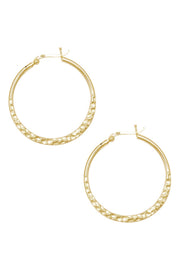 1.5" Dia. Hammered Hoop Earrings - GF