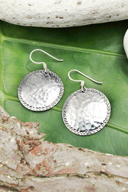 Hammered Disc Earrings - SF