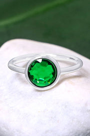 Emerald Crystal Petite Ring - SF