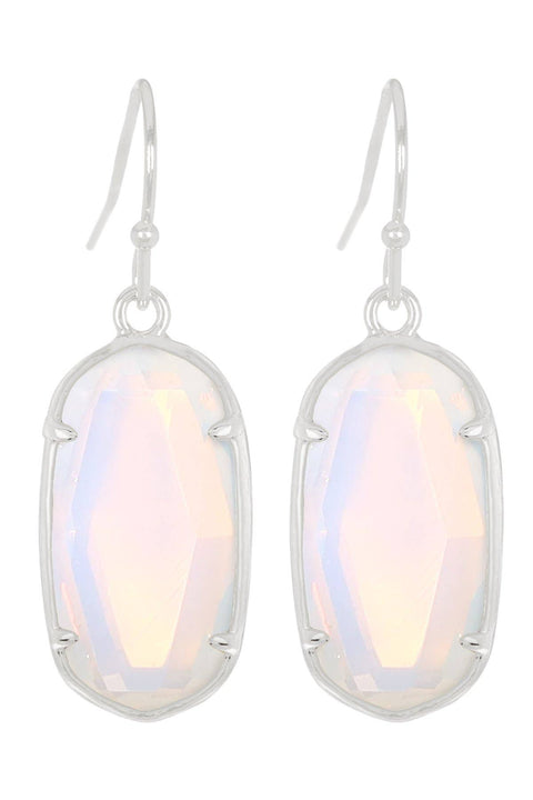 Moonstone Crystal Drop Earrings - SF