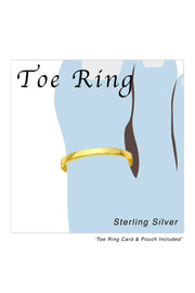 18k Vermeil Band Adjustable Toe Ring - VM