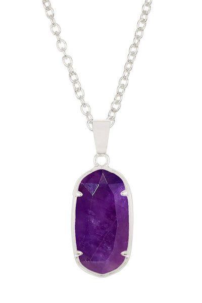 Amethyst Casey Pendant Necklace - SF