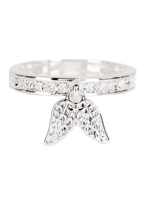 Angel Wing Moveable Charm Ring - SF