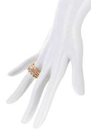 Freshwater Pearl & CZ Stack Ring Set - GF