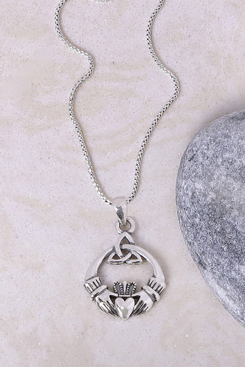 Irish Claddagh Pendant Necklace - SF