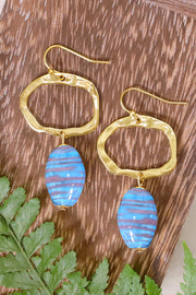 Murano Glass & Freeform Drop Earrings - GF