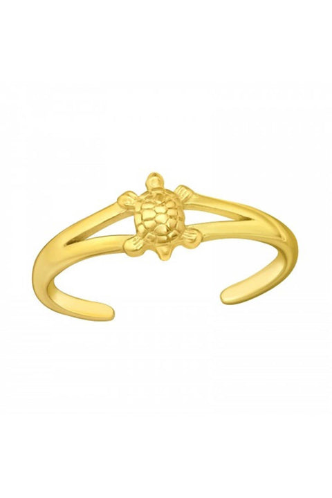 18k Vermeil Turtle Adjustable Toe Ring - VM