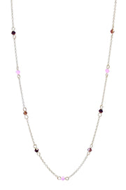 Purple Austrian Crystal Station Necklace - SF