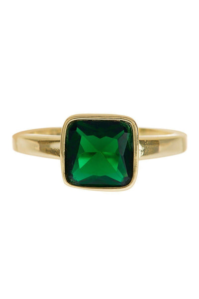 Green CZ Statement Ring - GF