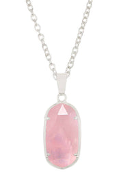 Rose Quartz Casey Pendant Necklace - SF