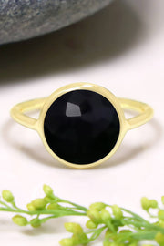 Black Onyx Lollipop Ring - GF