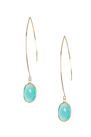 Amazonite Crystal Hoop Earrings - GF