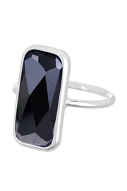 Hematite Rectangle Ring - SF