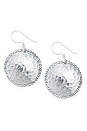 Hammered Disc Earrings - SF