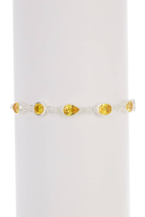 Citrine CZ Station Bracelet - SF