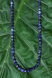 Lapis Fancy Cut Beads Necklace - SF