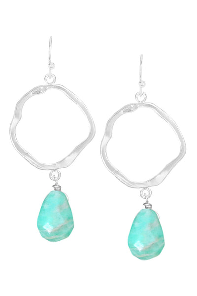 Amazonite & Orbit Drop Earrings - SF