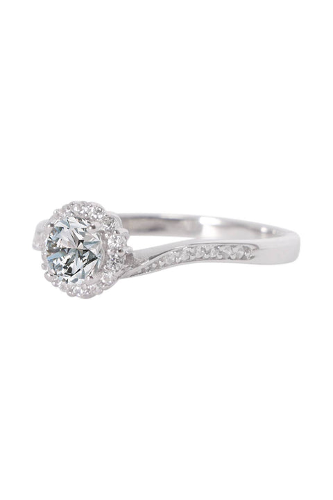 Sterling Silver Moissanite Engagement Ring - SS