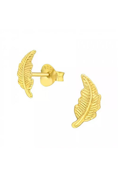 Sterling Silver Feather Ear Studs - VM