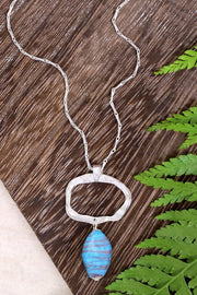 Murano Glass & Freeform Pendant Necklace - SF