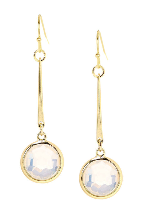 Moonstone Crystal Dangle Earrings - GF