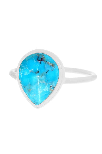 Turquoise Teardrop Ring - SF