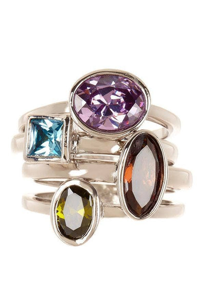 CZ Stack Ring Set - SF